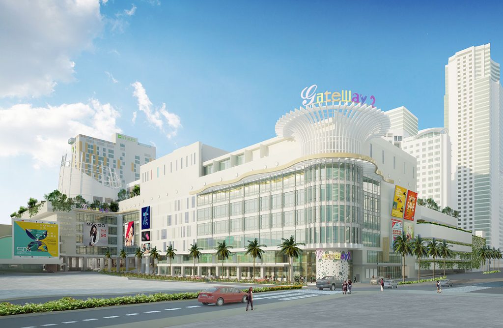 Gateway Mall 2 Araneta City Manila, commercial mall facade steel structure project