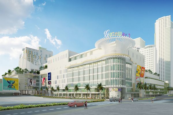 Gateway Mall 2 Araneta City Manila, commercial mall facade steel structure project