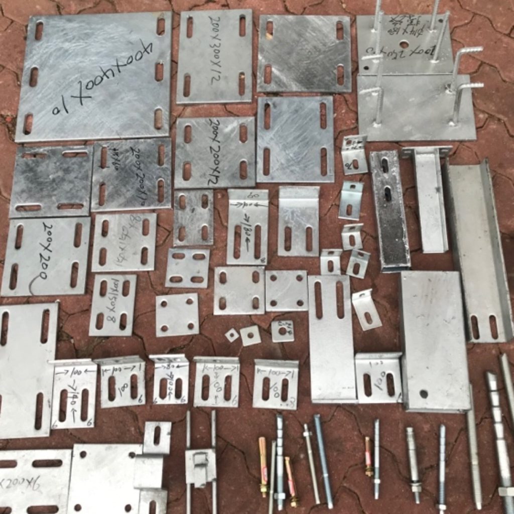 Galvanized Curtain Wall Fittings, Embedded Plates & Brackets