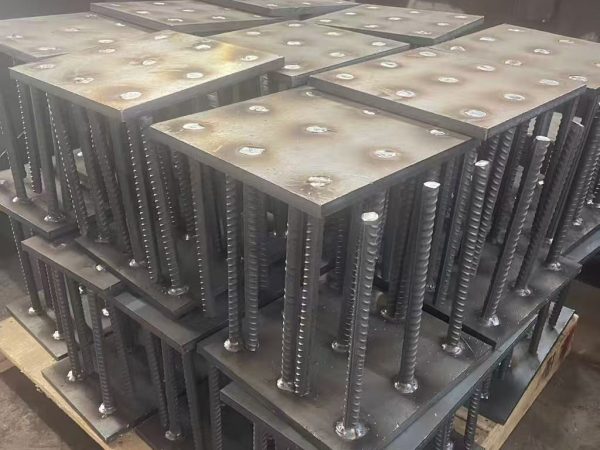 Welded Foundation Embedded Parts, Steel Plate With Anchor Rebar For Construction