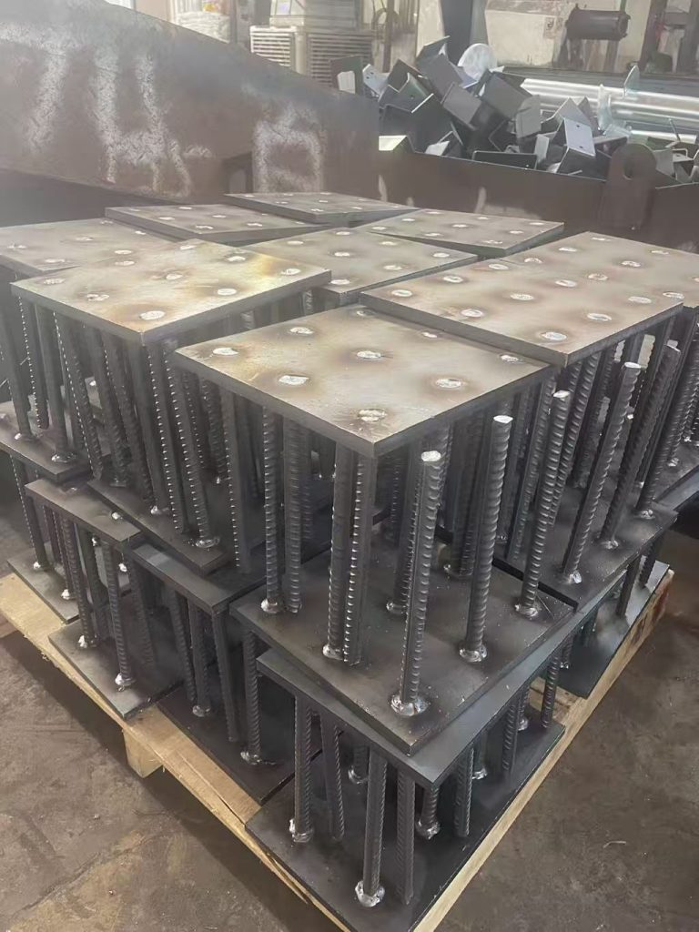 Welded Foundation Embedded Parts, Steel Plate With Anchor Rebar For Construction