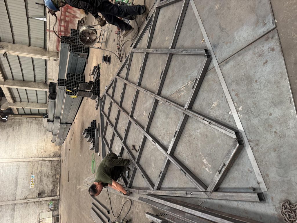Curtain Wall Steel Grid Frame, Prefabricated Truss Support Frame for Building Facade